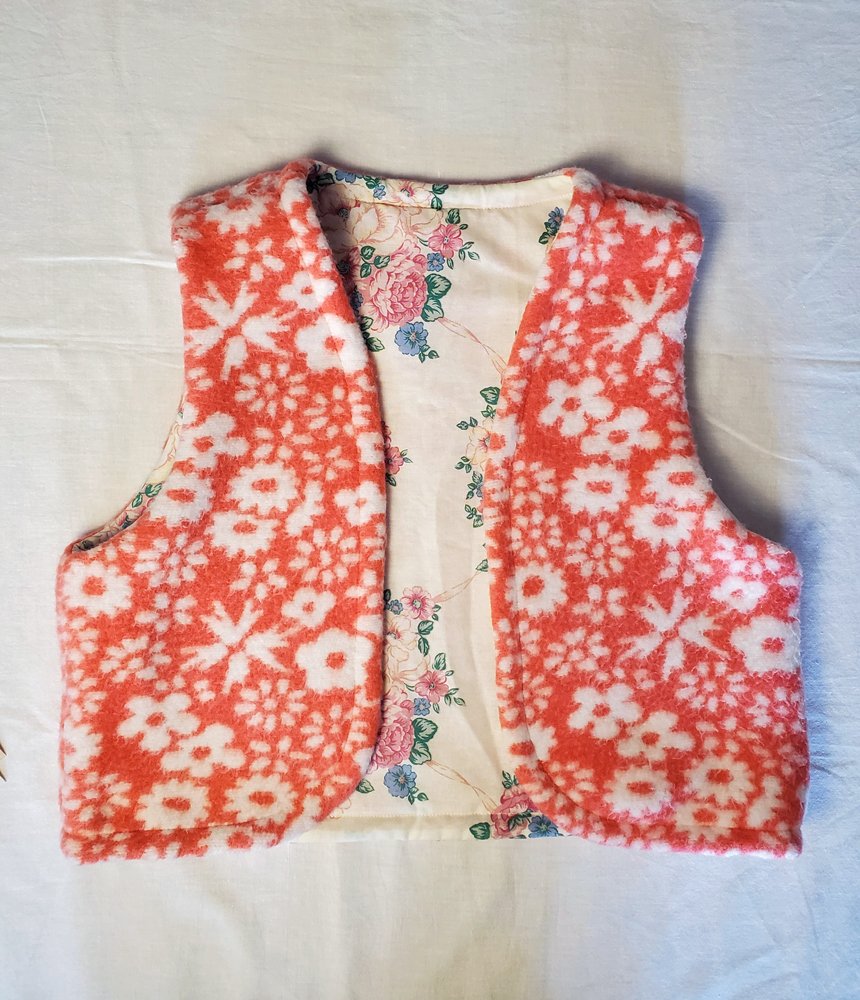 Veston réversible corail