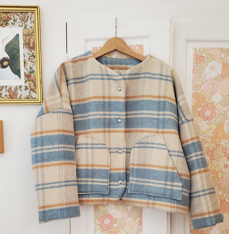 Veste couverture à carreaux