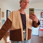 Veste kimono upcyclée velours côtelé coton