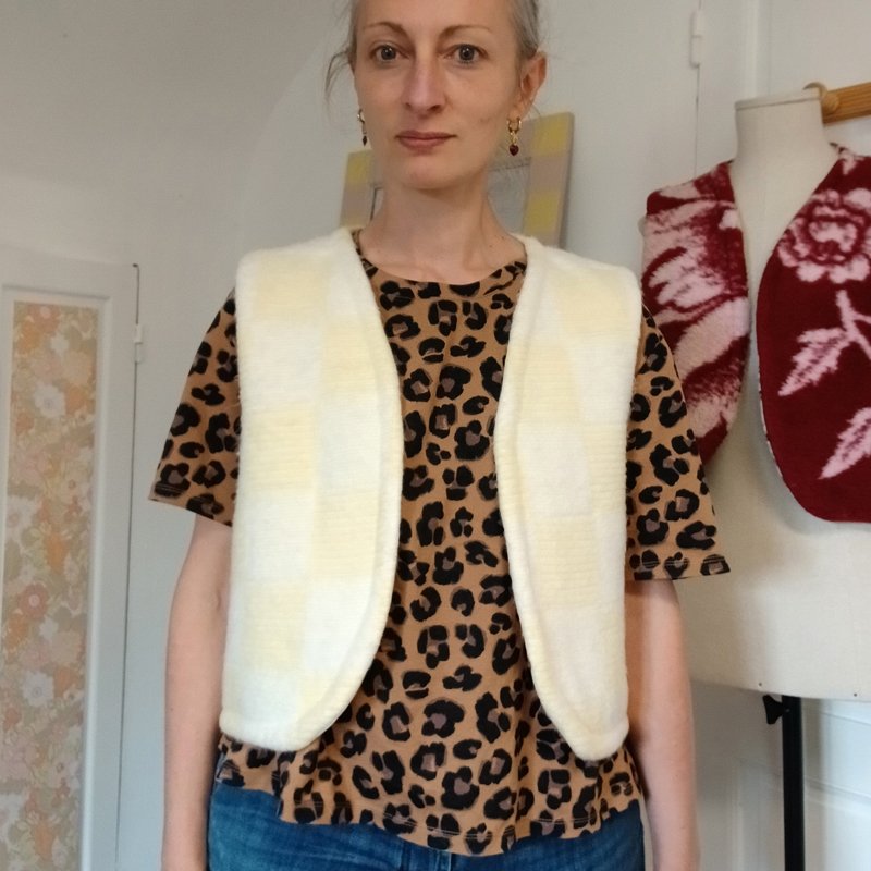 gilet sans manche upcyclé