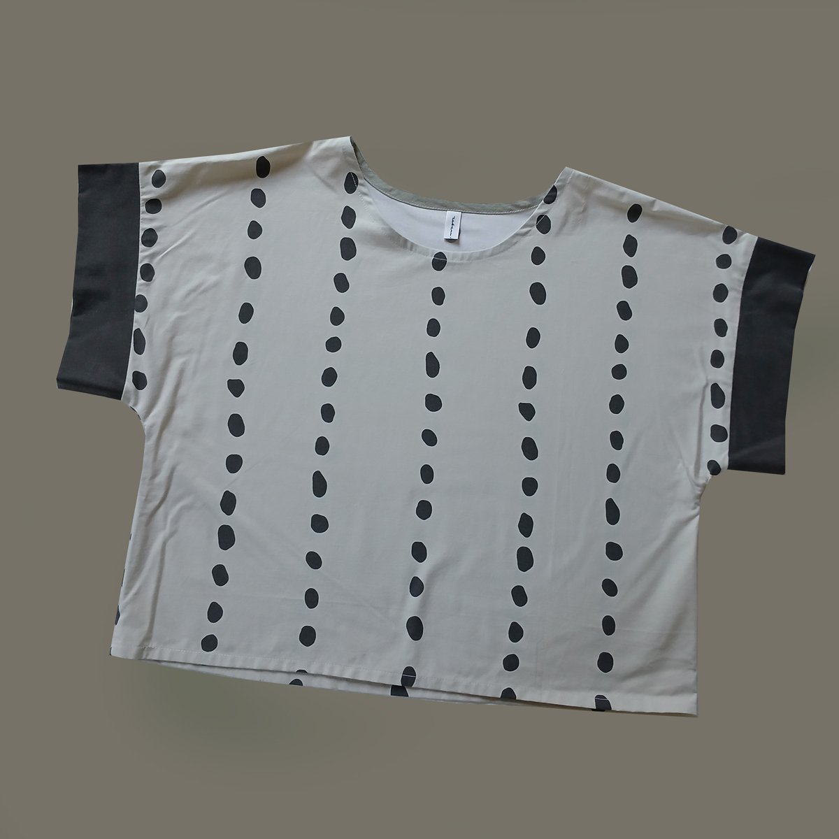 top coton à pois